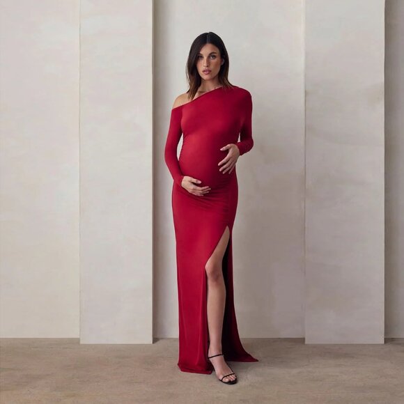 Bumpsuit The Open Shoulder Dress in Red - Picture 1 of 4